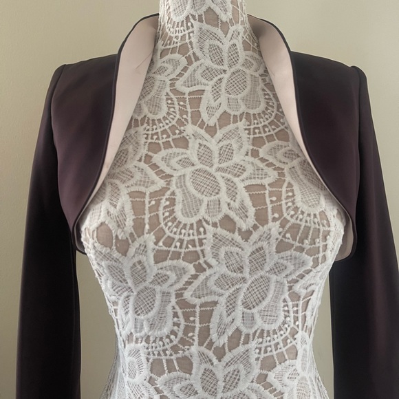 David’s Bridal bolero jacket brown,size 4,used - Picture 4 of 11